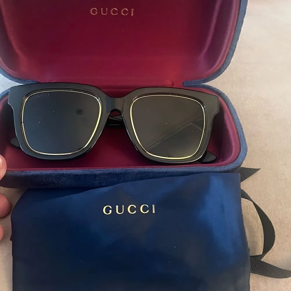 Gucci Black and Gold Sunglasses - GG1138SA - New